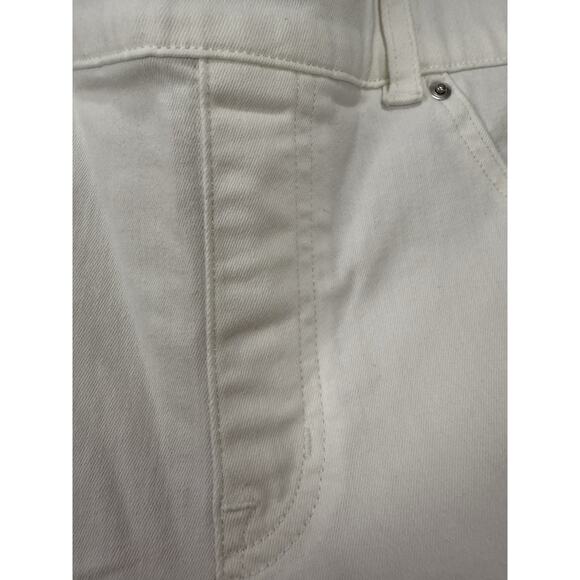 Spanx Womens Jeans Straight Leg High Rise Pull On White Size Large NWT - Picture 4 of 15